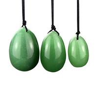 Esercizio di Kegel pelvico con avventurina verde uova di giada forate -GA_3PCS