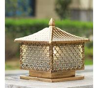 ESESE Farolas de jardín, Pilar E27, Columna Exterior, Poste Puerta, Aluminio Fundido, estigma, Valla, Patio, portón(Height: 43CM)