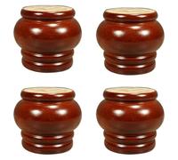 ESESE Furniture Feet, Gourd Shaped Legs,Solid Wood Table,7.5cm/2.95in Sofa,Cabinet,Pack of 4(Brown)