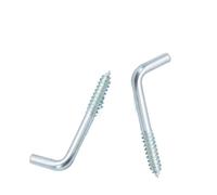 ESESE Gancho de tornillo en forma de L, M2.4 M2.5 M2.8 M3.4 M3.7 M3.8 M4.7, ganchos colgantes de ángulo recto chapados en Zinc for marco de fotos de cocina, 5-40 Uds.(4.7x70mm 5pcs)