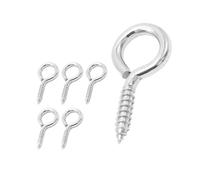 ESESE Ganchos de tornillo, Metal en taza, 5-50 Uds. 5#-16# ojo pesado de acero niquelado 1# 2# ojal pequeño for joyería artesanal(No.6 20pcs)