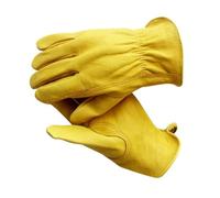 ESESE Guantes de trabajo seguridad, guantes jardinería, piel oveja, for taller, conducción, equitación, y agricultura(XS)