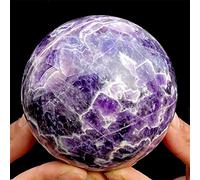 Esfera de amatista de ensueño natural, piedra de Reiki, decoración del hogar, recuerdo, hermoso cristal Inicio Colecciones (Size : 350-400g)