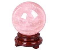 Esfera de cuarzo rosa natural, bola de cristal curativo rosa, adivinación