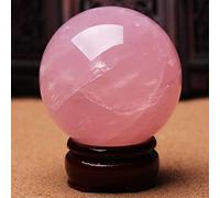 Esfera de decoración de bola de cristal de cuarzo mágico rosa natural rosa rosa
