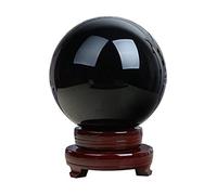 Esfera de obsidiana negra natural Bola de cristal grande Crystal Specimen (Size : 500g)