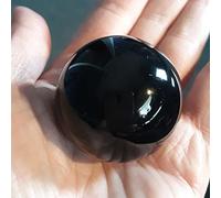 Esfera de obsidiana negra natural, cristal de cuarzo, bola mágica de piedra coleccionable sin base, 60 mm