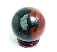 Esfera de piedra de cristal de cuarzo de sangre gris natural cruda 40 mm-90 mm 1 pieza adecuada for la decoración de muebles (Size : 1PC 72mm-80mm)