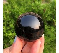 Esfera De Piedra Obsidiana Negra Natural, Bola De Cristal Mineral, Colección De Decoración Del Hogar Como Regalo,6cm