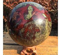 Esfera de sangre de dragón pulida natural decoración del hogar-65mm