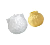 Esfera de silicona resistente con patrón intrincado para manualidades y decoraciones festivas, diseños florales en relieve de silicona