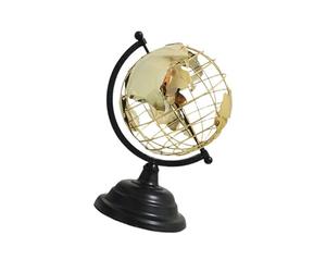 Esfera terrestre con adornos dorados y detalles de alambre expuestos Globos terráqueos Globos de escritorio de oficina