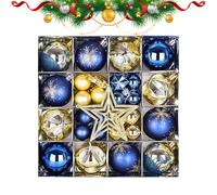 Esferas de adornos de Navidad | Globos galvanizados pintados - 2.36 pulgadas con gancho inastillable, decoración de bolas de Navidad para árbol, interior, puerta delantera, lugar de trabajo, baile