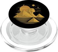 Esfinge egipcia pirámide egipcia de Giza, diseño del Desierto Egipcio PopSockets PopGrip para MagSafe