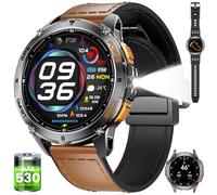 ESFOE DM4 Reloj Inteligente Hombre GPS Militar con LED Linterna, 1,43'' AMOLED 5ATM Impermeable Resistente Smartwatch con Altitude y Brújula, 170+Deportes, Llamadas Bluetooth,530mAh para iOS Android