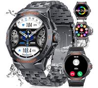 ESFOE Militar Reloj Inteligente Hombre,1.43'' AMOLED Smartwatch Hombre con Llamadas,400mAh 100 Modos Deportivos/Pulsómetro/Sueño/Podómetro Pulsera Actividad Fitness Tracker Smart Watch iOS Android