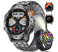 ESFOE Reloj Inteligente Hombre, 1.43" AMOLED Smartwatch Hombre con LED Linterna, 500mAh 5ATM Impermeable Smartwatch Militar con Wasap Llamadas, 110+ Modos Deportivos Pulsera Actividad para Android iOS