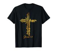 Esfuérzate Y Sé Valiente. Pasaje Bíblico Fe Cristiana Camiseta