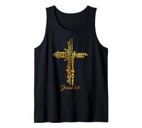 Esfuérzate Y Sé Valiente. Pasaje Bíblico Fe Cristiana Camiseta sin Mangas