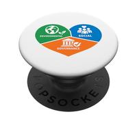 ESG Gobernanza Social Ambiental Corazón PopSockets PopGrip Adhesivo