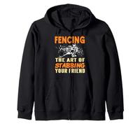 Esgrima Chiste Humor Negro Deporte Entre Amigos Sudadera con Capucha