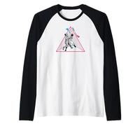 Esgrima deportiva jugadores juego Fencing 90s Esgrima Camiseta Manga Raglan