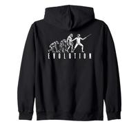 Esgrima Fencer Evolution Funny Vintage Esgrimistas Neandertal Sudadera con Capucha