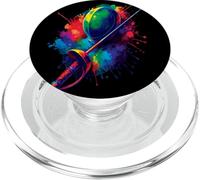 Esgrima Splash Art - Esgrima Deportes Coloridos Máscara y Espada PopSockets PopGrip para MagSafe