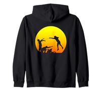 Esgrimista Fresco Luchando Zombies Divertido Esgrima Especial de Halloween Sudadera con Capucha