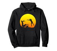 Esgrimista Fresco Luchando Zombies Divertido Esgrima Especial de Halloween Sudadera con Capucha