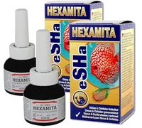 Esha Hexamita Double Pack 2 x 20 ml para 1600 litros Discus Hole Enfermedad