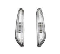 Eshgtuo Carcasas las luces freno 1 Par Luces Indicadoras Giro Laterales Para E46 E60 E61 E83 Delantera Izquierda Derecha Sin Bombillas Lente luz freno(White)