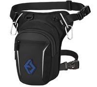 Eshow Pernera Moto Ampliable, Bolsa Pierna con Correas Ajustables y Tira Reflectante para Hombre y Mujer, Riñonera para Viajes Senderismo Ciclismo Montañismo Trabajo Deporte Negro