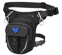 Eshow Pernera Moto Ampliable, Riñoneras con Correas Ajustables para Hombre y Mujer, Bolsa Pierna para Motocicleta Ciclismo Viajes Senderismo Deporte Negro