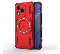 ESHUYI Funda Magnética para Honor 400 Lite, Carcasa Antigolpes con Esquinas de Airbag, Disipación de Calor, Híbrida TPU+PC, Rojo