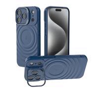 ESHUYI Funda Magnética para iPhone 17 Pro MAX Compatible con MagSafe, Carcasa Antigolpes de Grado Militar con Soporte, Airbags de Seguridad Integrados, Azul