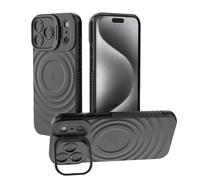 ESHUYI Funda Magnética para iPhone 17 Pro MAX Compatible con MagSafe, Carcasa Antigolpes de Grado Militar con Soporte, Airbags de Seguridad Integrados, Negro
