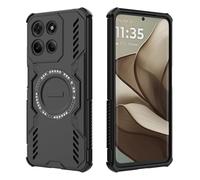 ESHUYI Funda Magnética para Motorola Moto G15, Carcasa Antigolpes con Esquinas de Airbag, Disipación de Calor, Híbrida TPU+PC, Negro