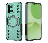 ESHUYI Funda Magnética para OPPO A6x 4G/5G, Carcasa Antigolpes con Esquinas de Airbag, Disipación de Calor, Híbrida TPU+PC, Verde