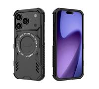 ESHUYI Funda Magnética para Phone 17 Pro, Carcasa Antigolpes con Esquinas de Airbag, Disipación de Calor, Híbrida TPU+PC, Negro