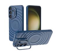 ESHUYI Funda Magnética para Samsung Galaxy S25 Plus(S25+) Compatible con MagSafe, Carcasa Antigolpes de Grado Militar con Soporte, Airbags de Seguridad Integrados, Azul