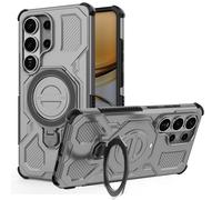ESHUYI Funda Magnética para Samsung Galaxy S26 Ultra, Carcasa Antigolpes con Esquinas de Airbag, Soporte Giratorio 360°, Híbrida TPU+PC, Gris