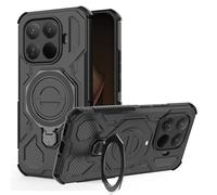 ESHUYI Funda Magnética para Xiaomi 15T Pro, Carcasa Antigolpes con Esquinas de Airbag, Soporte Giratorio 360°, Híbrida TPU+PC, Negro