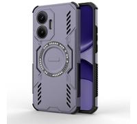ESHUYI Funda Magnética para Xiaomi Poco F7, Carcasa Antigolpes con Esquinas de Airbag, Disipación de Calor, Híbrida TPU+PC, Morado