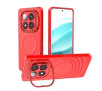 ESHUYI Funda Magnética para Xiaomi Redmi Note 14 Pro 5G/Xiaomi Poco X7 5G Compatible con MagSafe, Carcasa Antigolpes de Grado Militar con Soporte, Airbags de Seguridad Integrados, Rojo