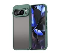 ESHUYI Funda Mate para Google Pixel 10 Pro, [Protección contra Caídas Grado Militar] Carcasa Trasera Translúcida Esmerilada, Antihuellas - Verde