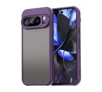 ESHUYI Funda Mate para Google Pixel 10 Pro, [Protección contra Caídas Grado Militar] Carcasa Trasera Translúcida Esmerilada, Antihuellas - Morado
