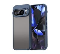 ESHUYI Funda Mate para Google Pixel 10 Pro, [Protección contra Caídas Grado Militar] Carcasa Trasera Translúcida Esmerilada, Antihuellas - Azul