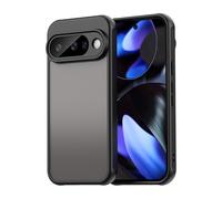 ESHUYI Funda Mate para Google Pixel 10, [Protección contra Caídas Grado Militar] Carcasa Trasera Translúcida Esmerilada, Antihuellas - Negro