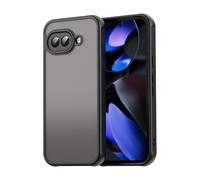 ESHUYI Funda Mate para Google Pixel 9a, [Protección contra Caídas Grado Militar] Carcasa Trasera Translúcida Esmerilada, Antihuellas - Negro